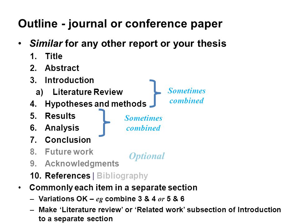 Conference vs. Journal Papers